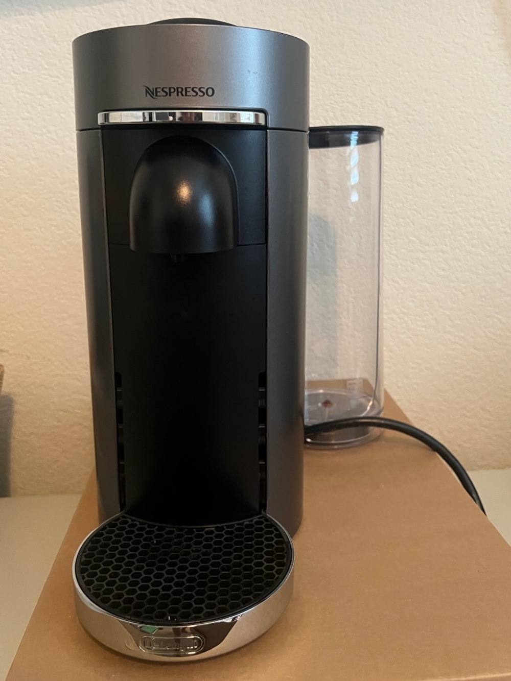 Nespresso Coffee Pod Machine in Silver and Black